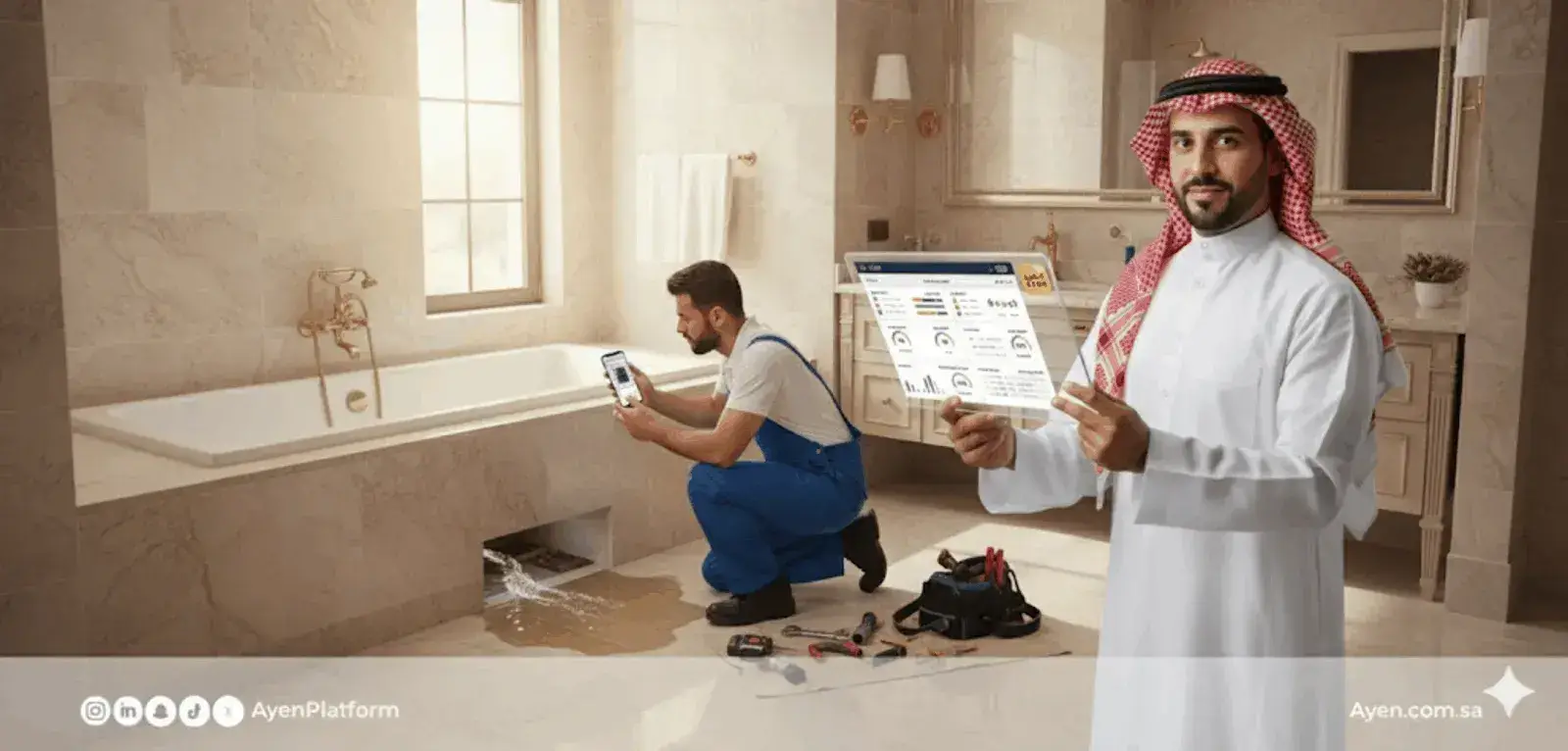 منصة كشف تسربات المياه