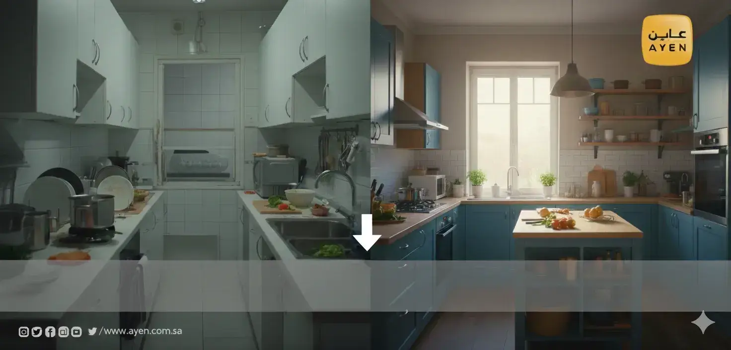 مساحة المطبخ المناسبة