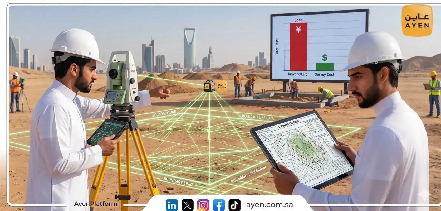 رفع مساحي قبل البناء